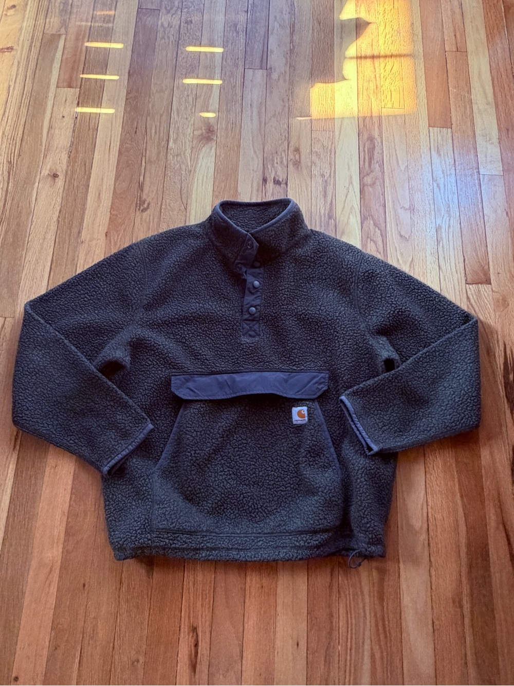 Carhartt dark green Sherpa sweatshirt pullover